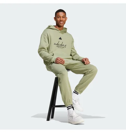 Худи мужское Adidas Brand Love French Terry Olive IW3535