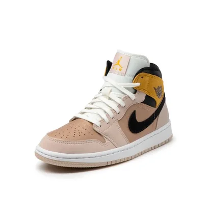 Кроссовки женские Air Jordan 1 Mid Se Particle Beige Brown DD2224-200