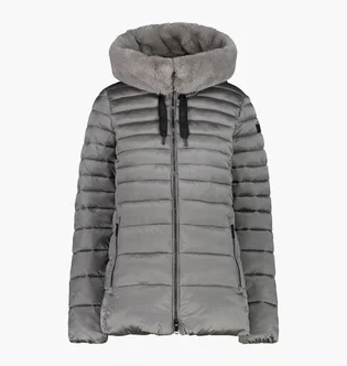 Пуховик жіночий CMP Woman Jacket Fix Hood Grey 31K3006F-U911