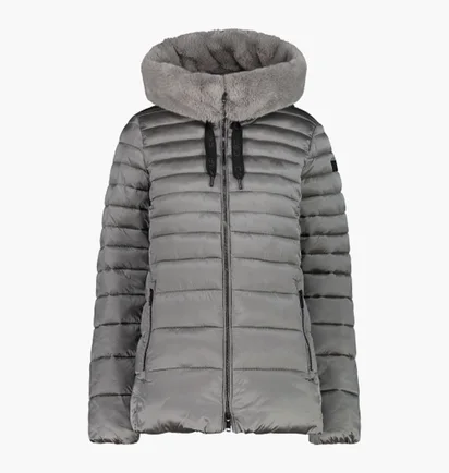 Пуховик женский CMP Woman Jacket Fix Hood Grey 31K3006F-U911