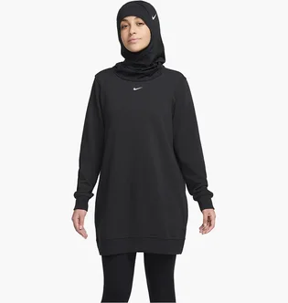 Кофта женская Nike Dri-Fit One Crew-Neck French Terry Tunic Black FJ9567-010