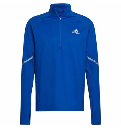 Кофта чоловіча Adidas Fast Half Zip Long Sleeve Running Top Blue HK5641