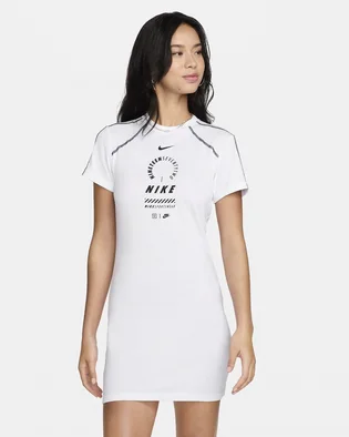 Платье женское Nike Sportswear Short-Sleeve Dress White HF5955-100