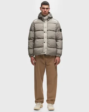 Пуховик мужской Stone Island Crinkled Econyl® Grey 811541419-V0097