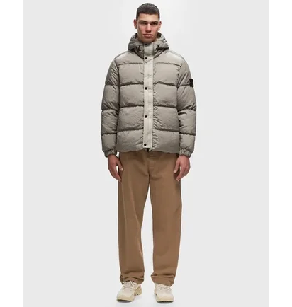 Пуховик мужской Stone Island Crinkled Econyl® Grey 811541419-V0097