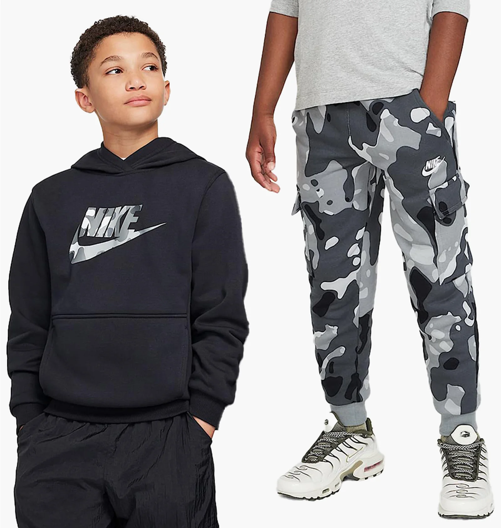 ᐉ Спортивный костюм детский Nike Nsw Club Flc Camo/Black FZ5489