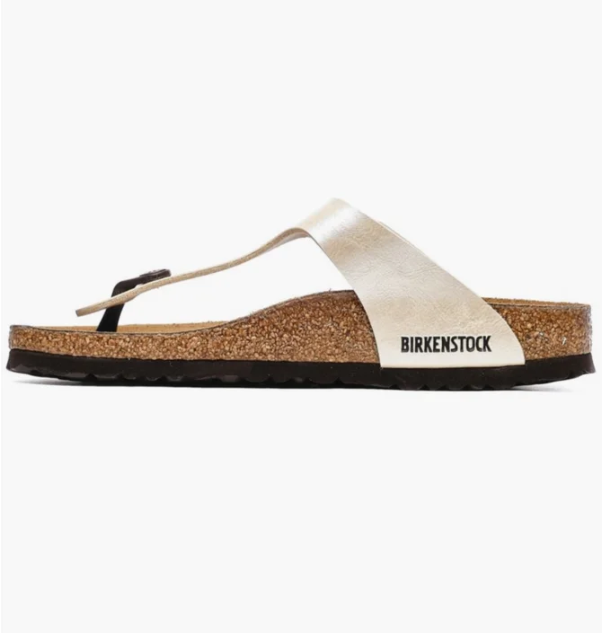Тапочки жіночі Birkenstock Gizeh Bf Graceful Pearl Metallic 943873