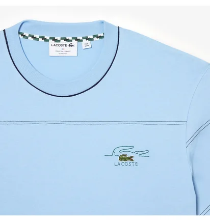 Футболка мужская Lacoste Striped Organic Cotton Jersey T-Shirt Light Blue TH5364-51-HBP