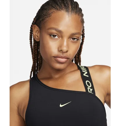 Топ женский Nike Pro Swoosh Medium-Support Asymmetrical Sports Bra Black DM0570-011