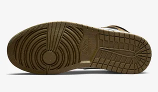 Кроссовки женские Air Jordan 1 Mid Toe Olive/Black DV0427-301