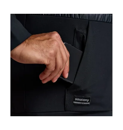 Куртка чоловіча Saucony Solstice Oysterpuff Hoody Black/Blue 800351-BK