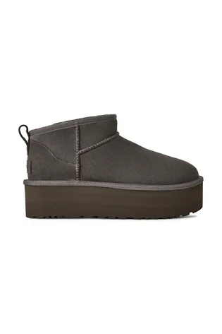 Угги женские UGG Classic Ultra Mini Platform Grey 1135092-CHRC