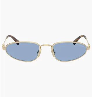 Солнцезащитные очки женские MIU MIU Light Blue/Gold A52S-ZVN60O-52