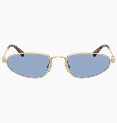 Солнцезащитные очки женские MIU MIU Light Blue/Gold A52S-ZVN60O-52