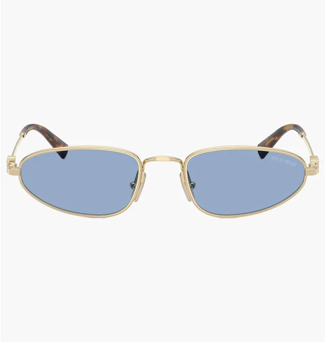 Солнцезащитные очки женские MIU MIU Light Blue/Gold A52S-ZVN60O-52