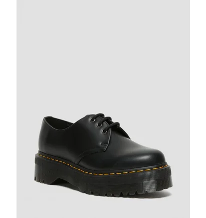 Туфли женские Dr. Martens 1461 Quad Platform Polished Smooth Black 25567001