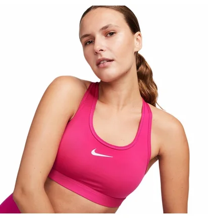 Топ женский Nike Stanik Swoosh Medium Support Pink DX6821-615