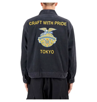 Куртка чоловіча Neighborhood Washed Corduroy Work Black 242UTNH-JKM01