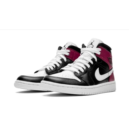 Кроссовки женские Air Jordan Wmns 1 Mid Black BQ6472-016