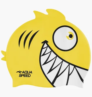 Шапочка для плавания детская Aqua speed Zoo Pirana 9700 Yellow 246-18