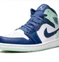 Кроссовки мужские Air Jordan 1 Mid White/Blue 554724-413