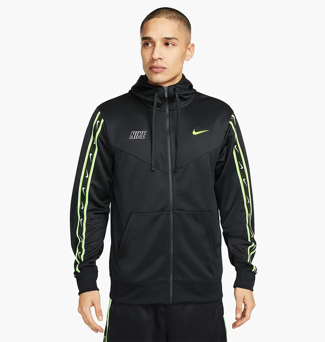 ᐉ Толстовка мужская Nike Sportswear Repeat Full-Zip Hoodie Black