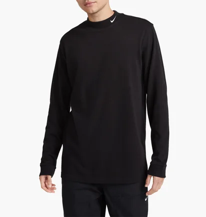 Лонгслів чоловічий Nike Mock Neck T-Shirt Black DX5868-010