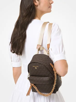 Рюкзак женский Michael Kors Slater Extra-Small Logo Brown 30T0G04B0B-BRN-ACORN-16577