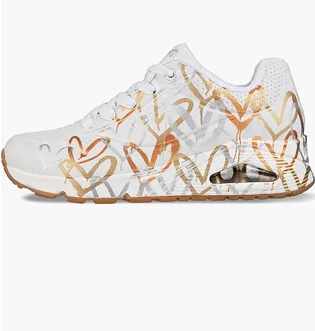 Кросівки жіночі Skechers Uno Metalic Love White 155523-WTGD