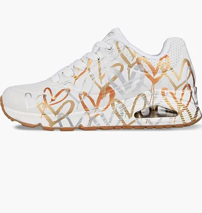 Кросівки жіночі Skechers Uno Metalic Love White 155523-WTGD