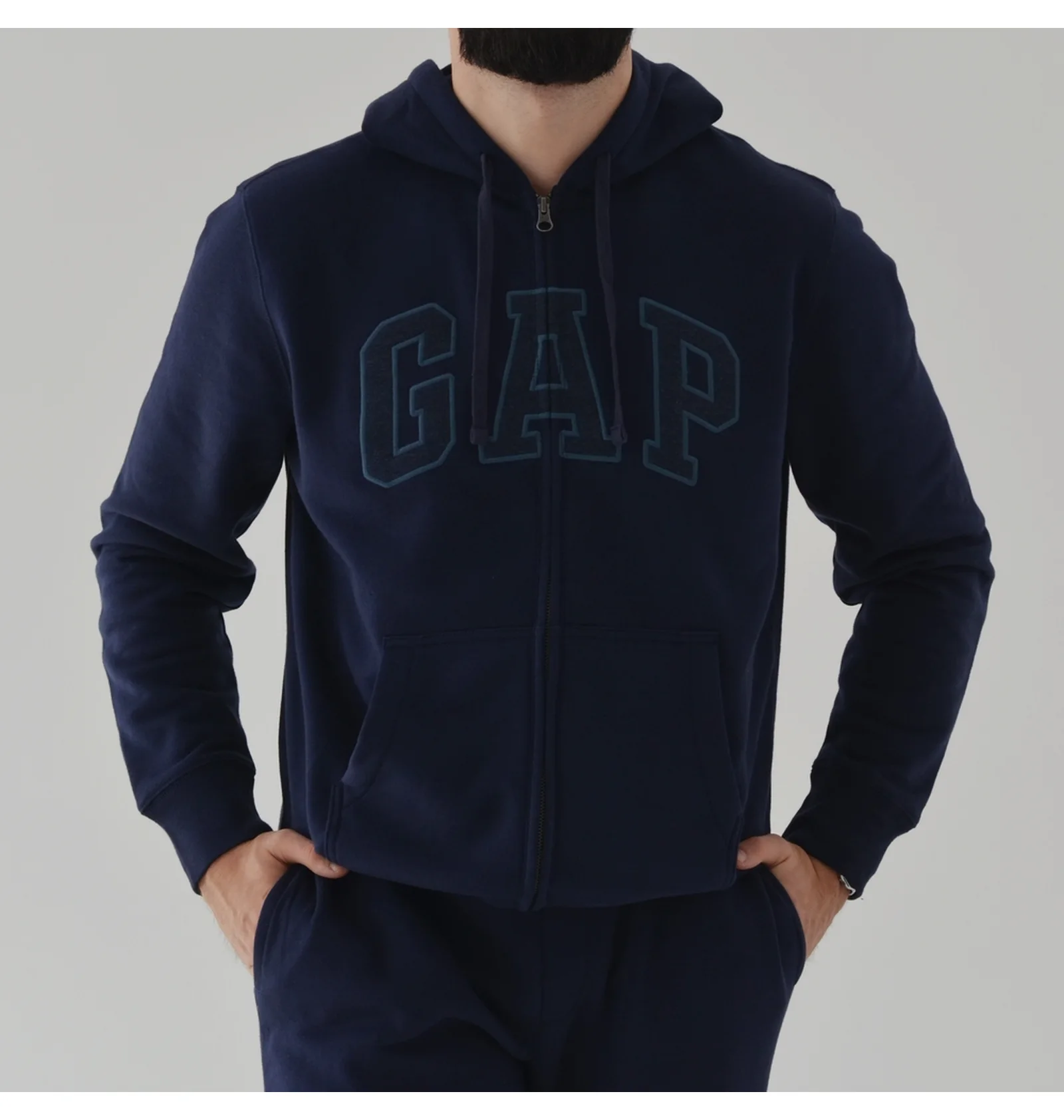 ᐉ Толстовка чоловіча Gap Logo Zip Hoodie Tapestry Navy 218871561