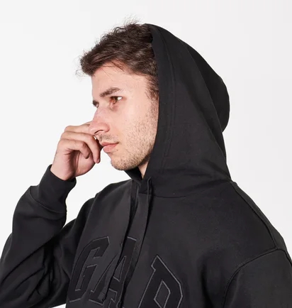 Худі чоловіче Gap Logo Fleece Hoodie moonless night 510981801