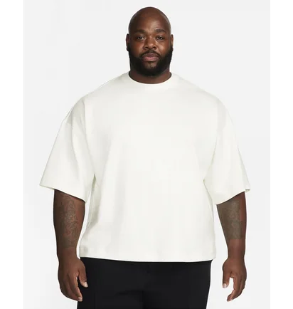 Футболка чоловіча Nike Sportswear Tech Fleece Reimagined Oversized Short-Sleeve Sweatshirt White FB8165-133