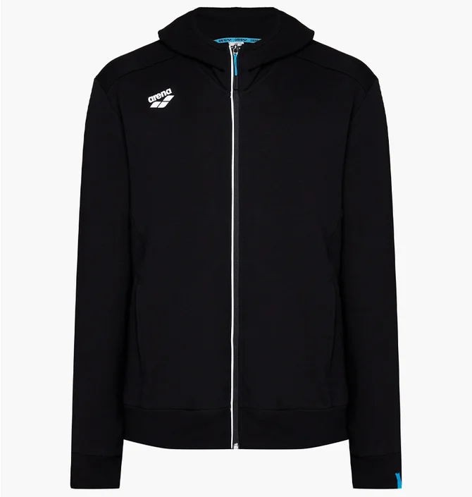 Куртка унисекс Arena Team Hooded Jacket Panel Black 004906-500