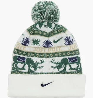 Шапка детская Nike Peak Holiday Beanie White/Green HV7025-133