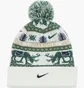 Шапка детская Nike Peak Holiday Beanie White/Green HV7025-133