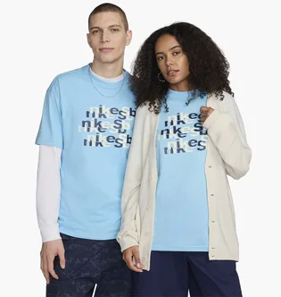 Футболка унисекс Nike Sb Tee Oc Repeat Brd Light Blue FV3494-407