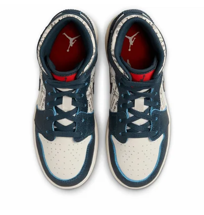 Кросівки дитячі Air Jordan 1 Mid Se Blue/White FN1353-400