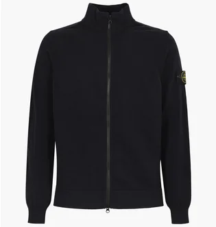 Кофта мужская Stone Island Stretch Rws Wool Zip-Up Black K2S155100062-S00A1-V0029