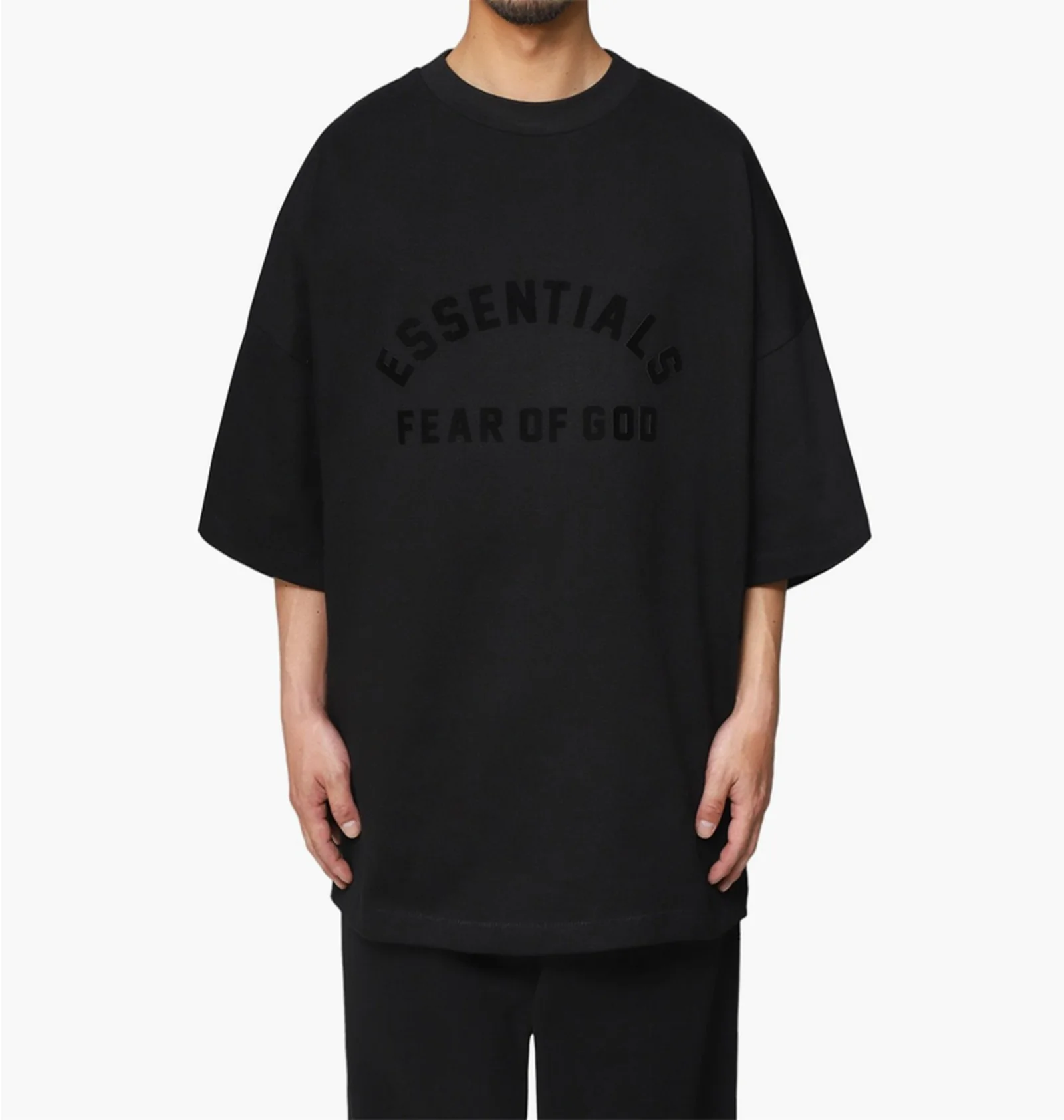 ᐉ Футболка мужская Fear of god Essentials Spring Black