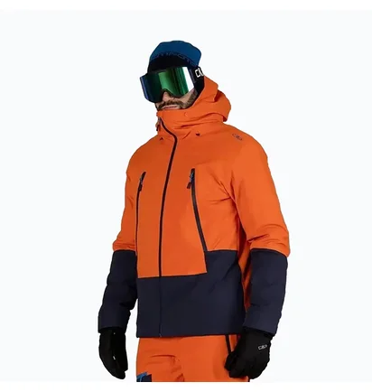 Куртка чоловіча CMP Fix Hood Twill Orange/Blue 34W2037-B595