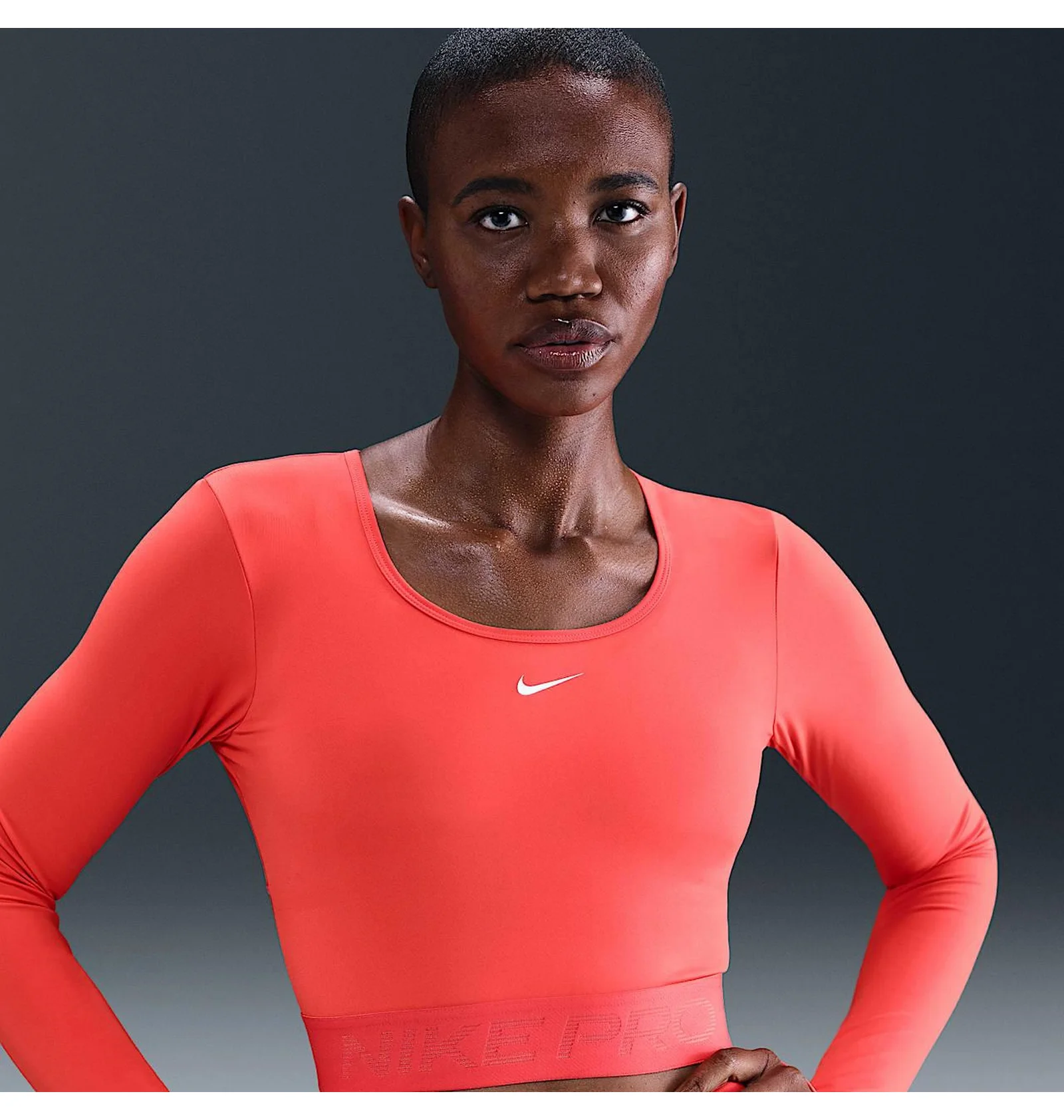 トップス Mamilyn ᐉ Лонгслів жіночий Nike Pro WomenS Dri- Fit Cropped Long- Sleeve
