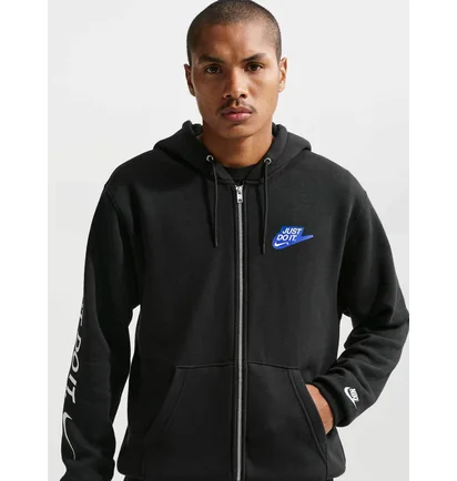 Толстовка мужская Nike Sportswear Club Full-Zip Fleece Black IO9616-010