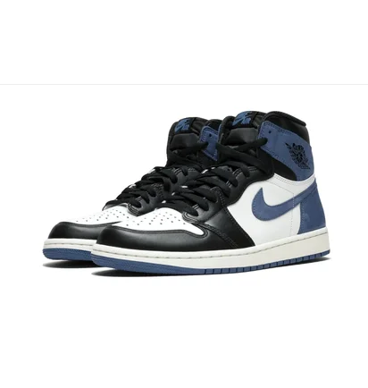 Кроссовки мужские Air Jordan 1 Retro High Og Black/Blue 555088-115