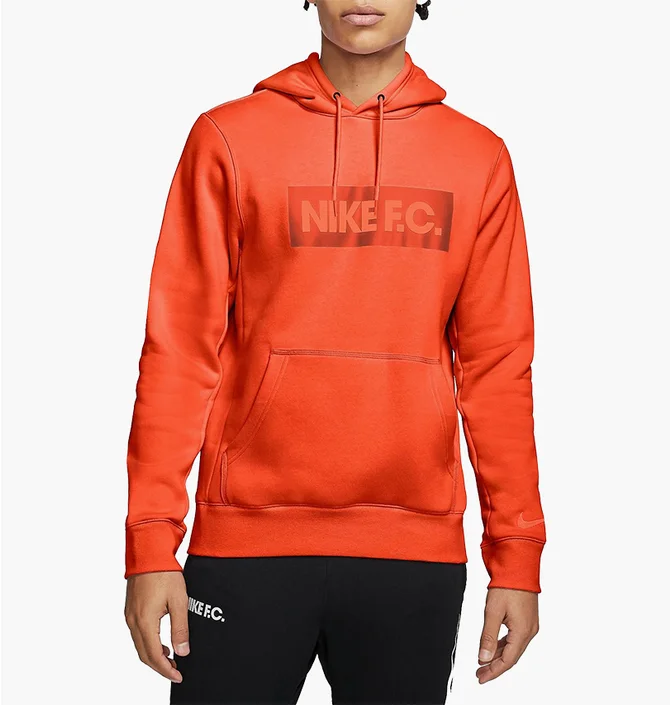 Худи мужское Nike Hooded Sweatshirt M Nk Fc Essntl Flc Hoodie Po Orange CT2011-837