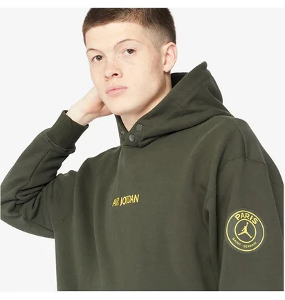 Худи мужское Air Jordan X Psg Fleece Pull-Over Hoodie Olive FN5324-355