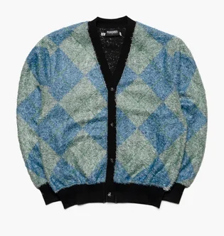 Кофта мужская Pleasures Rev Cardigan Light Blue P23SP008-AQUA