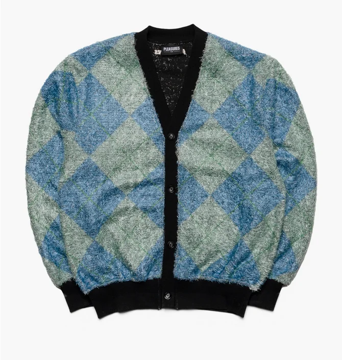 Кофта чоловіча Pleasures Rev Cardigan Light Blue P23SP008-AQUA