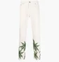 Джинсы мужские Palm Angels Palm Printed Distressed Jeans Beige PMYA033S23DEN014-0355