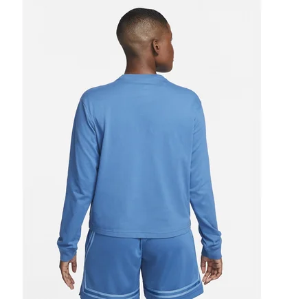 Свитшот женский Nike Swoosh Fly Boxy Long-Sleeve T-Shirt Light Blue Dx0726-407